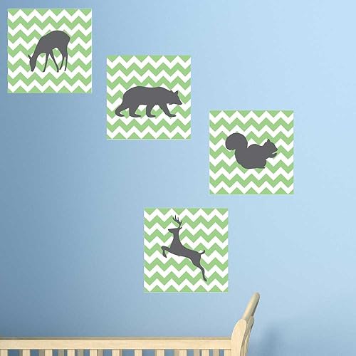 Chevron Bosque calcomanía decorativo para pared establecidos por chromantics