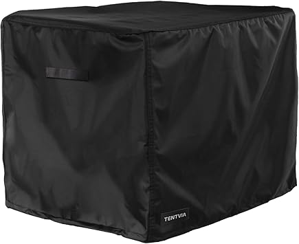 【2025 New Upgrade】TENTVIA Outdoor Generator Cover 32x24x24 Inches,600D Heavy-Duty Oxford Fabric,Dustproof and Waterproof Protection for Generators, Suitable for Most 5000-10000W Generators.Black