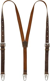 Genuine Leather Suspenders for Men, Y Design Hidden Suspenders Under Clothes, Adjustable Accessories for Men