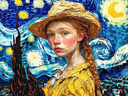 Broderie Diamant Kit Complet Van Gogh 100x70cm : Idée de cadeau de Noël