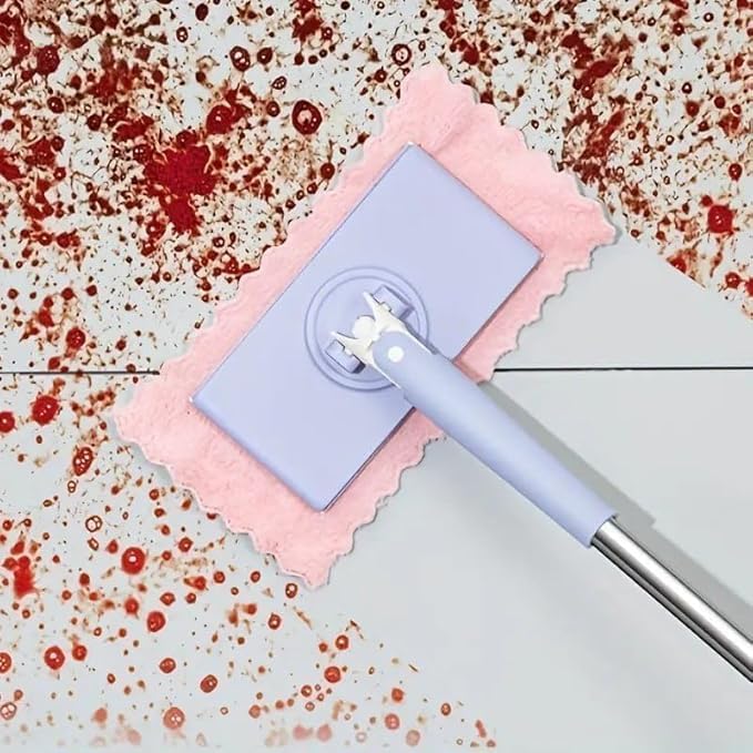 Image of Tissue Mop for Floor Cleaning | Disposable Dry & Wet Flat Mop with Extendable Handle | Suitable for Tile, Marble, Hardwood & Laminate Floors