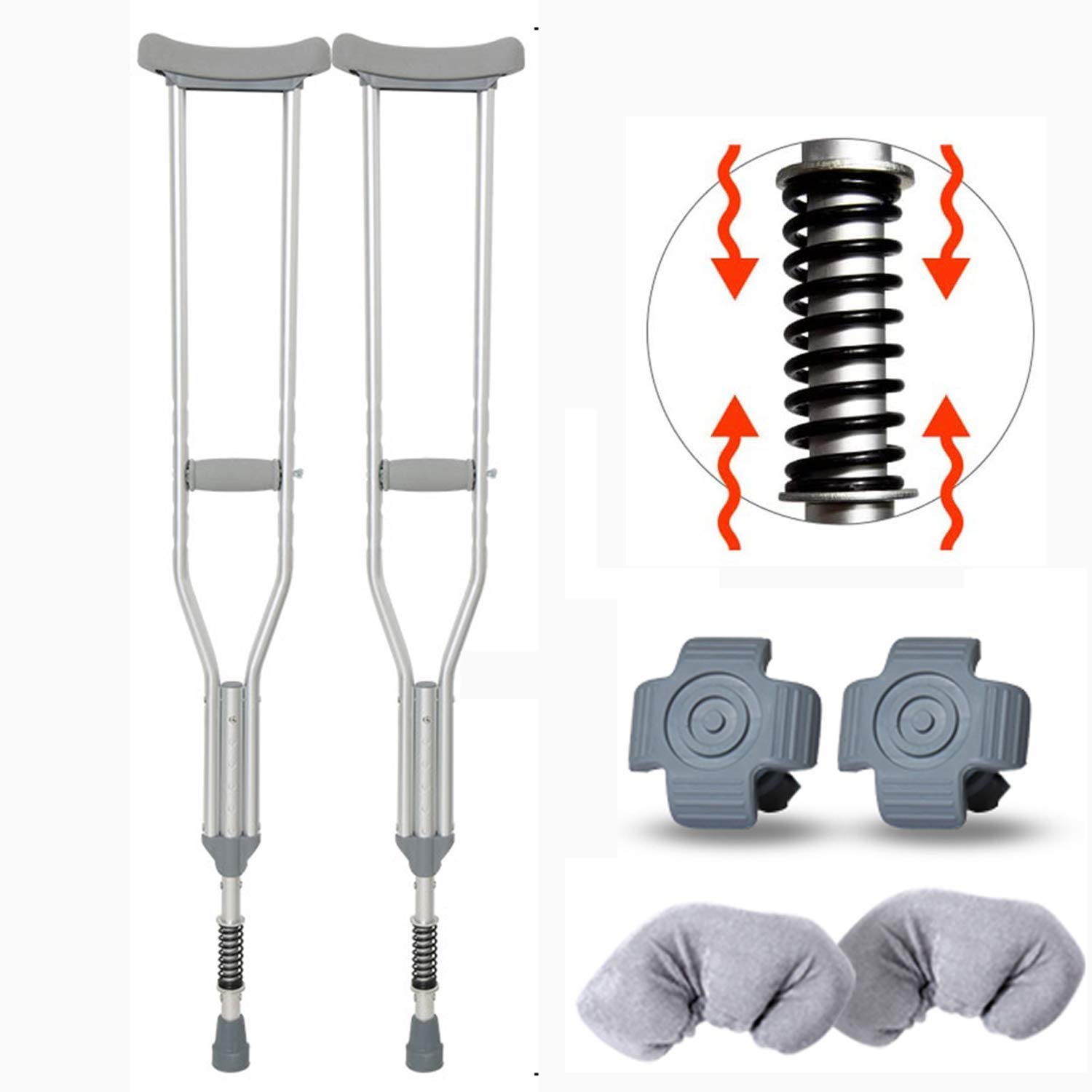 Buy WANGXIAOLINshouzhang Underarm Adult Medical Crutches with Damping