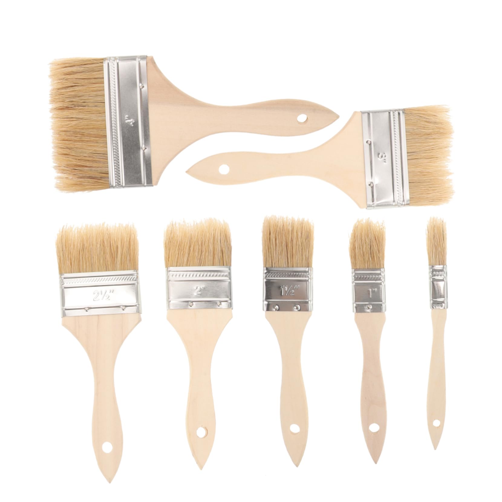 UKCOCO 35piezas Pinceles De Pintura para Acuarela y Acrílico Cepillos De Cerda Natural para Detalles y Acabados Óleo Incluye
