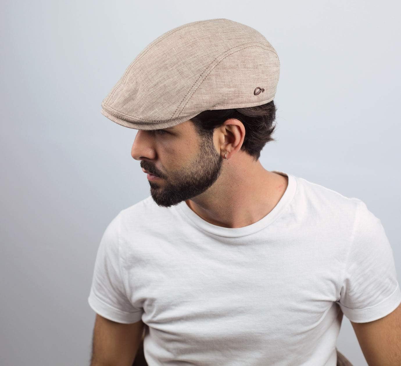 Gottmann Jackson Linen Flat Cap Size 61 Cm Taupe-38