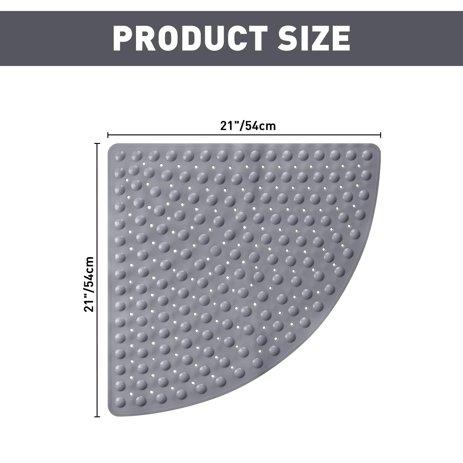 Corner Shower Mat Non Slip Anti Mould - Image 2