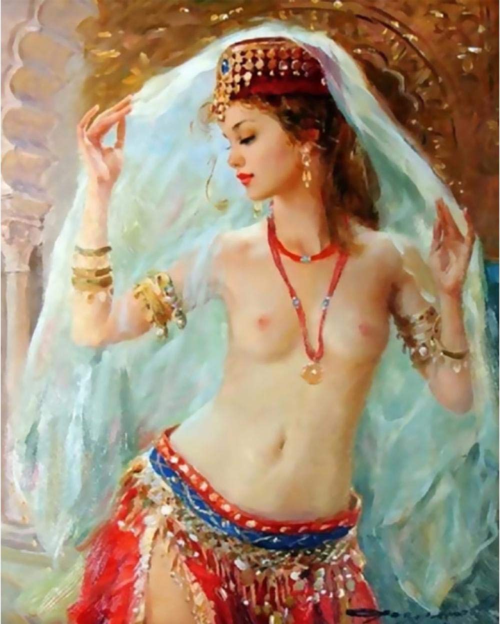Peinture par numéros femme nue art photos peinture à l'huile