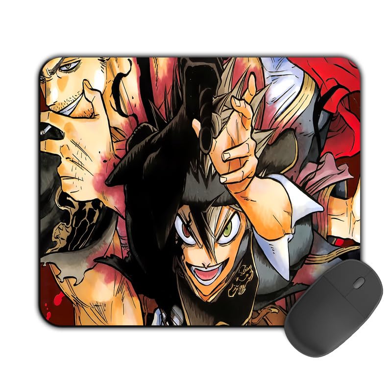 Image of Printed Design Mouse Pad Yami X Asta (200MM X 240 X 3MM) Enhance Gaming and Work Performance Comfortable and Precise Non-Slip Water Proof Black Clover Mouse Pad.