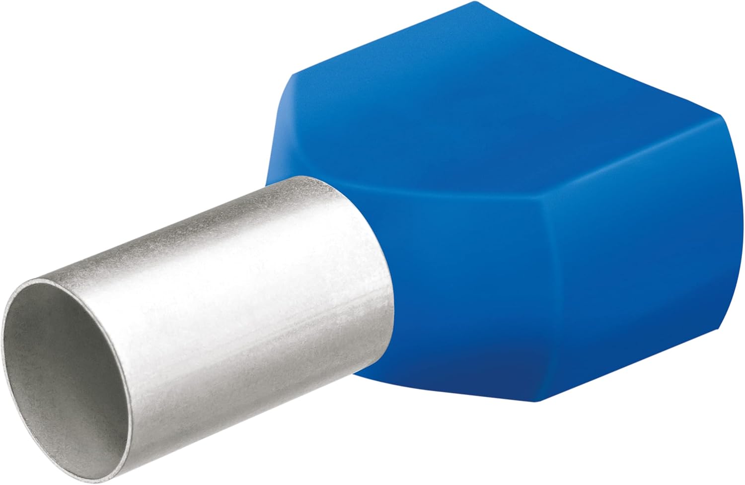 97 99 374 Twin Wire-End Ferrules with Plastic Collar 2x2, 5mm 100 Pcs. in Blue