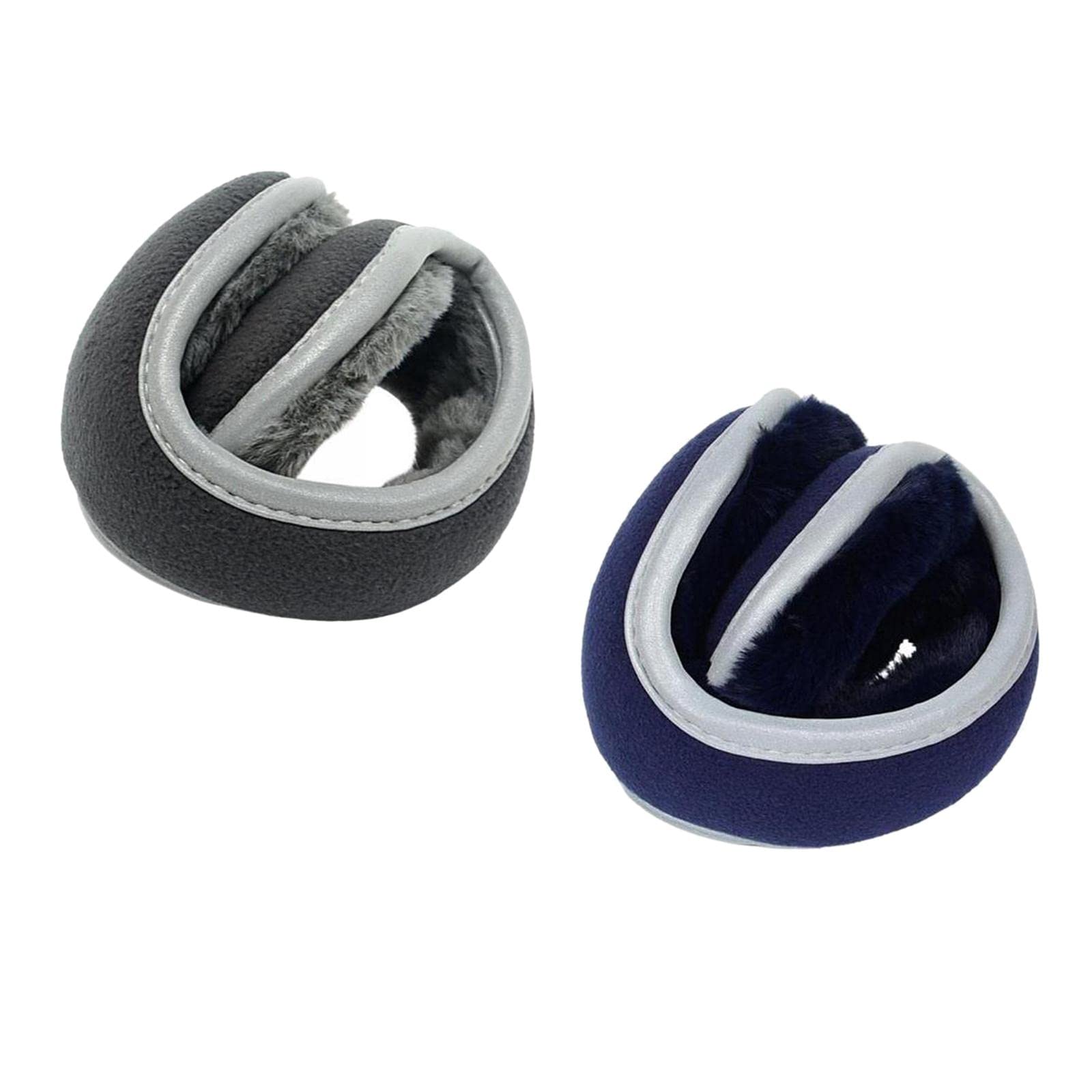 2Pieces Winter Ear Muffs Fleece Warm Ear Warmers for Skating Gray and Blue|Clothing, Shoes & Accessories |Mens Accessories |Hats|2 Earmuffs|Accessories, Organizer, Storage, Holder, Rack, Stand, Kit, S-image-45