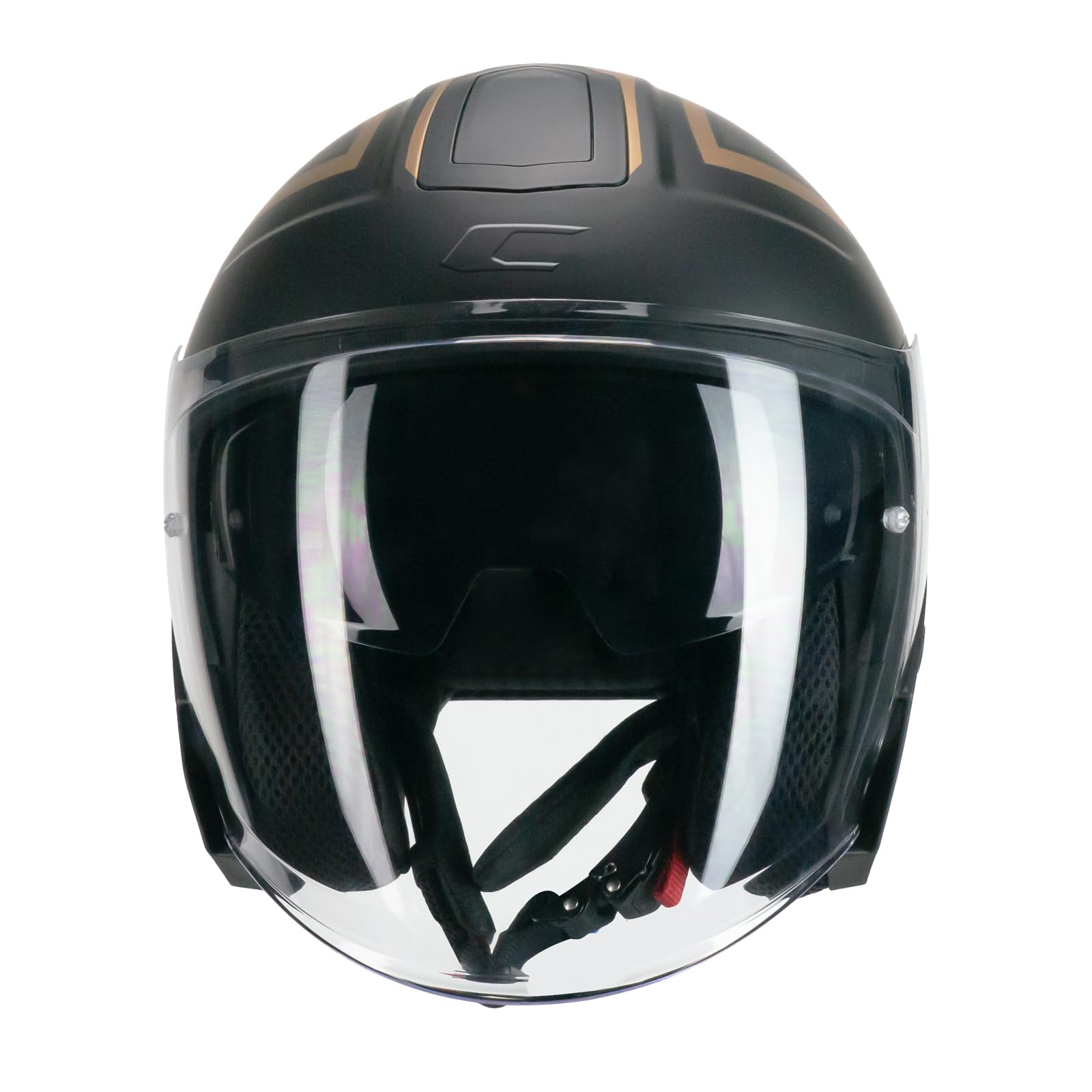 CGM Casco open face, 136S RNA RACE Grigio Rosso opaco, L