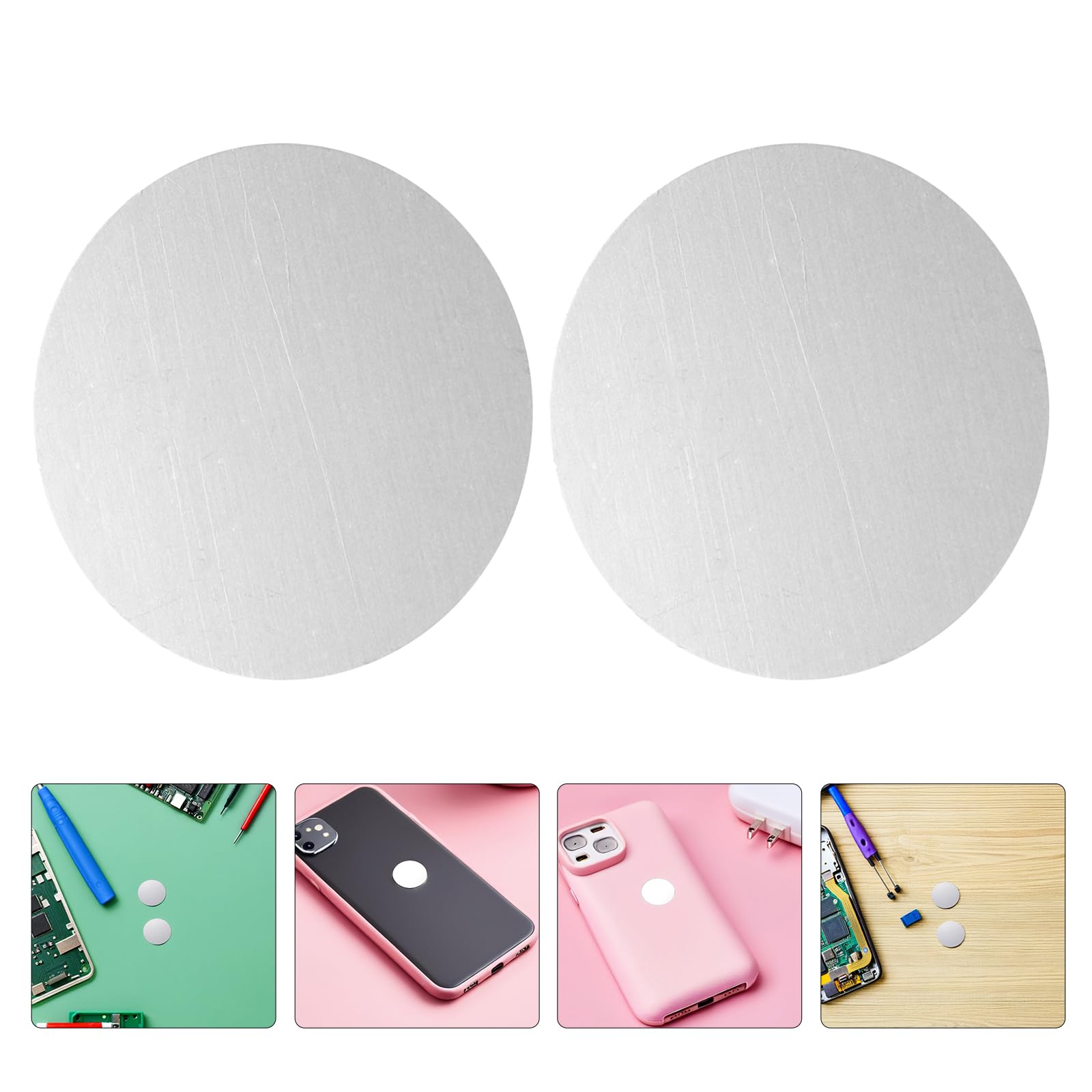 200 Pezzi Disco Magnetico per Auto Ultrasottile con Adesivo, Piastra Rotonda in Metallo per Retro Custodia Smartphone, Supporto Magnetico Versatile per Auto, Ufficio e