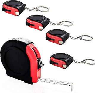 Kids Tape Measure 3ft/1m, 5 Pack Measuring Tape Retractable, Mini Tape Measure,Inch/Metric Tape Measure with Slide Lock, Pocket Tape Measures Keychains for Daily Use