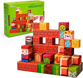 Blocos Magneticos De Montar 60 Peças Cubo Estilo Pixel Forte Imantado - Brinquedo Magnetico Infantil De Montar Criativo 3+ Anos