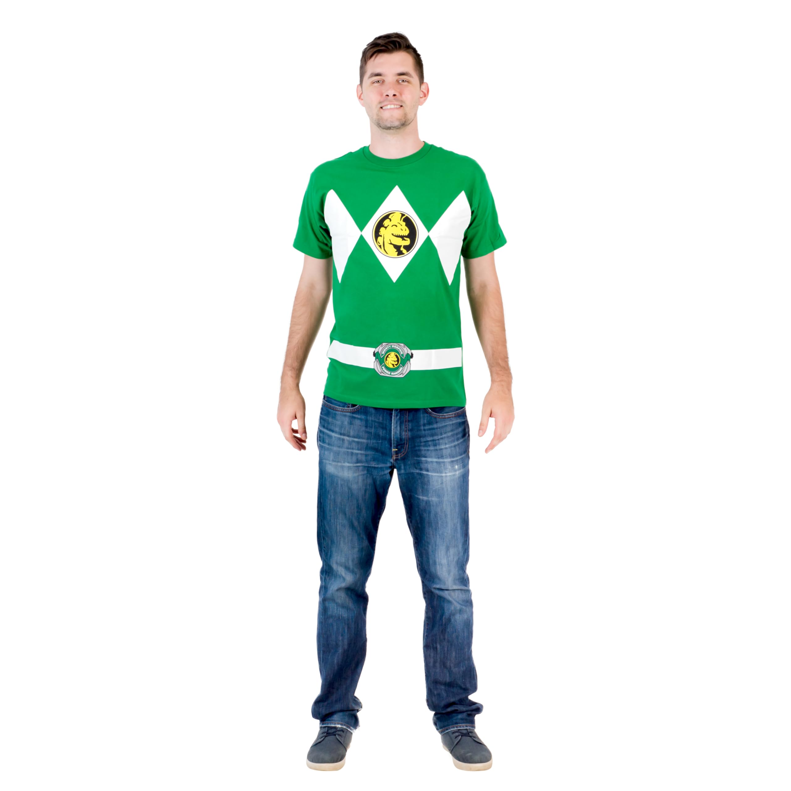 Power Rangers Green Costume T-Shirt(Green,Large)