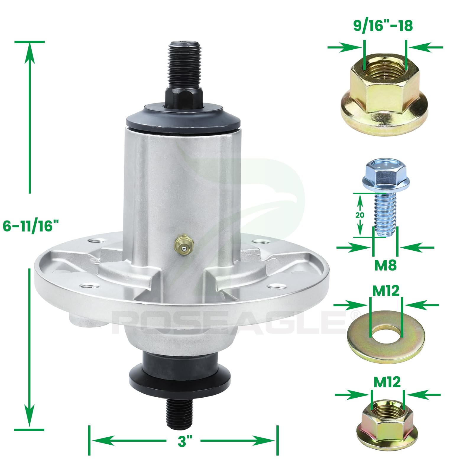 Amazon.com : POSEAGLE 3 Pack AM136733 Spindle Assembly Replaces
