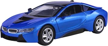 2018 i8 Coupe Metallic Blue with Black Top 1/24 Diecast Model Car by Motormax 79359blue