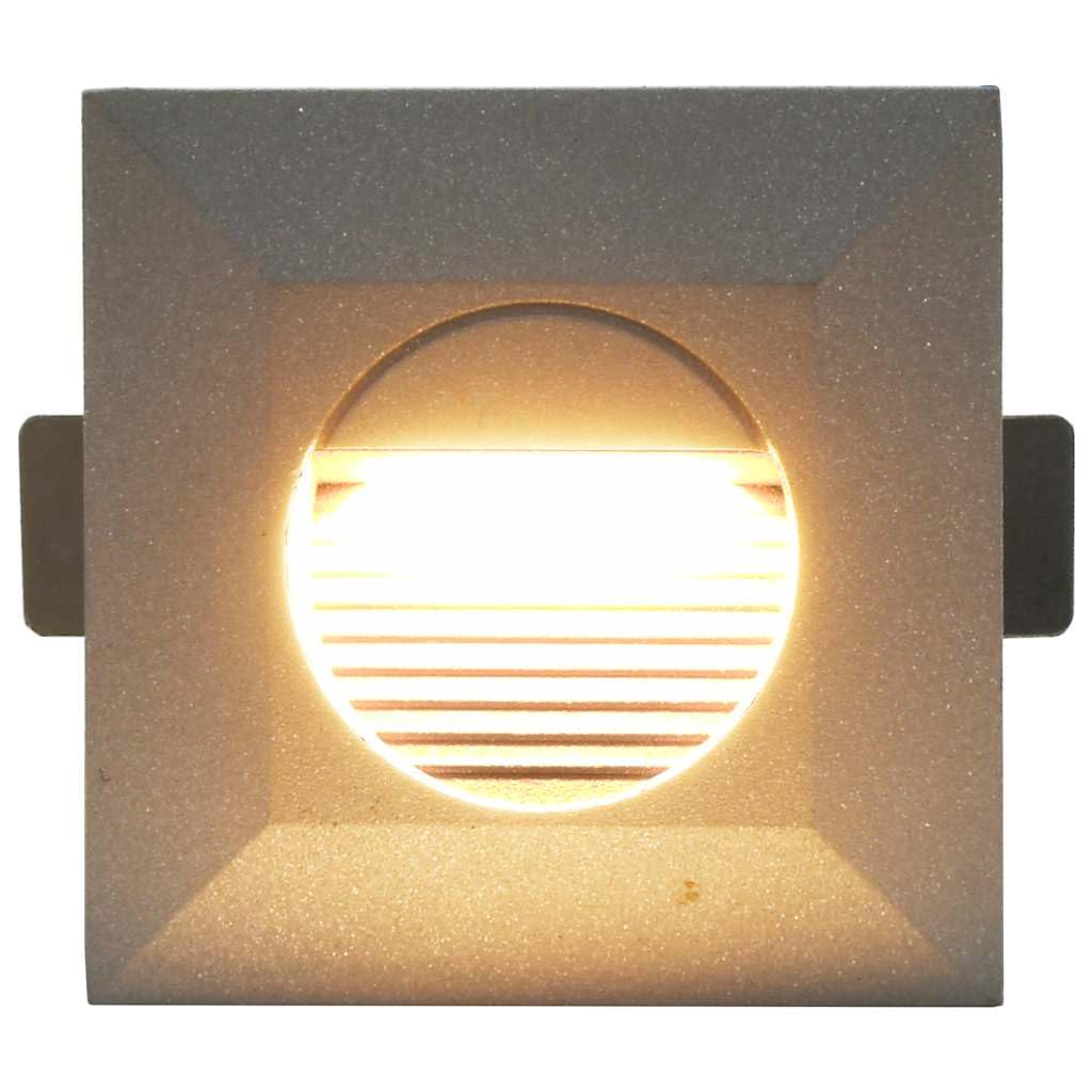vidaXL Außenwandleuchten 6 Stk. LED 2 W Silbern Quadratisch