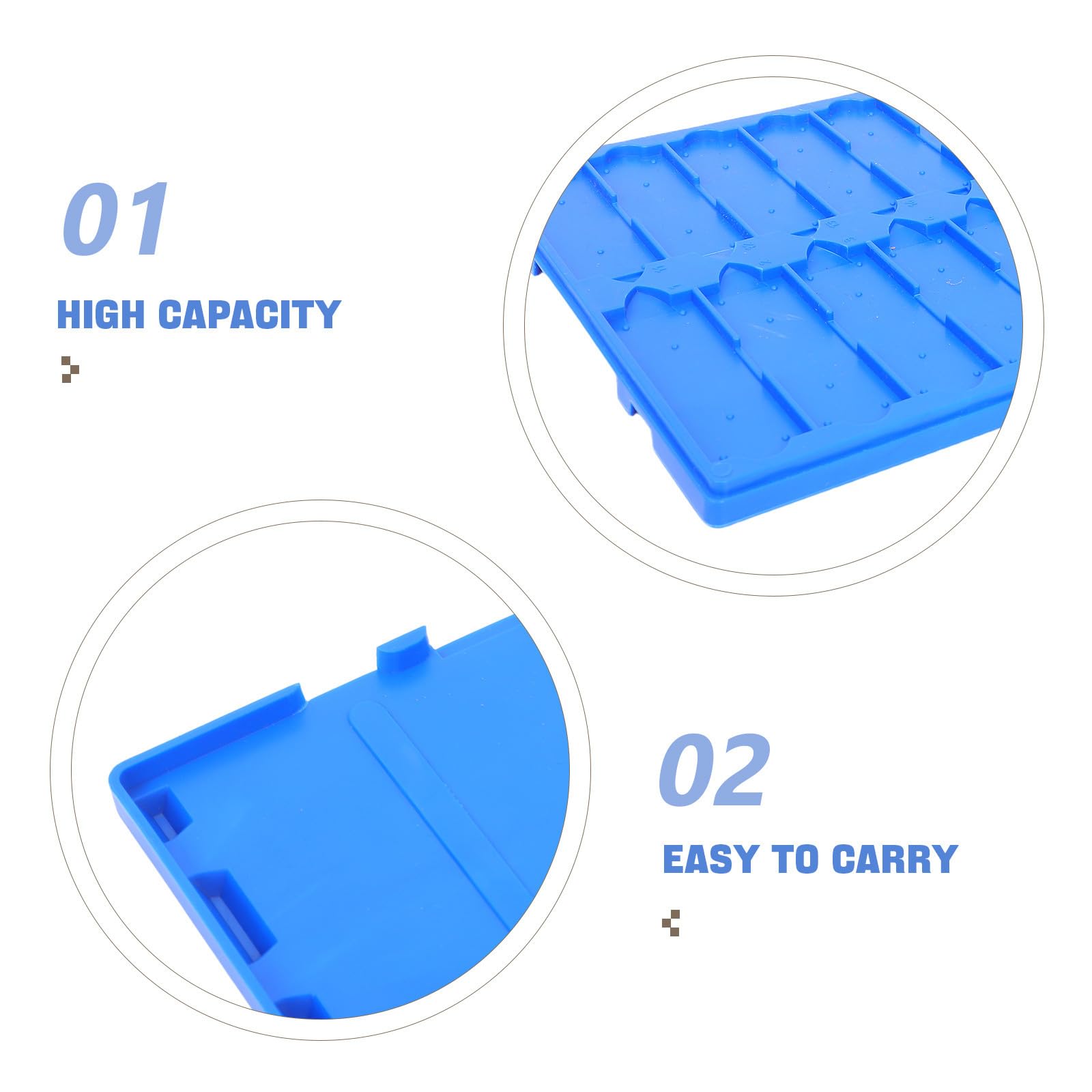 2 Pezzi Vassoio Asciugatura per Vetrini da Microscopio in Plastica Blu Design Multifessura per Asciugatura Simultanea e Fissaggio Sicuro in Osservazioni Cellulari