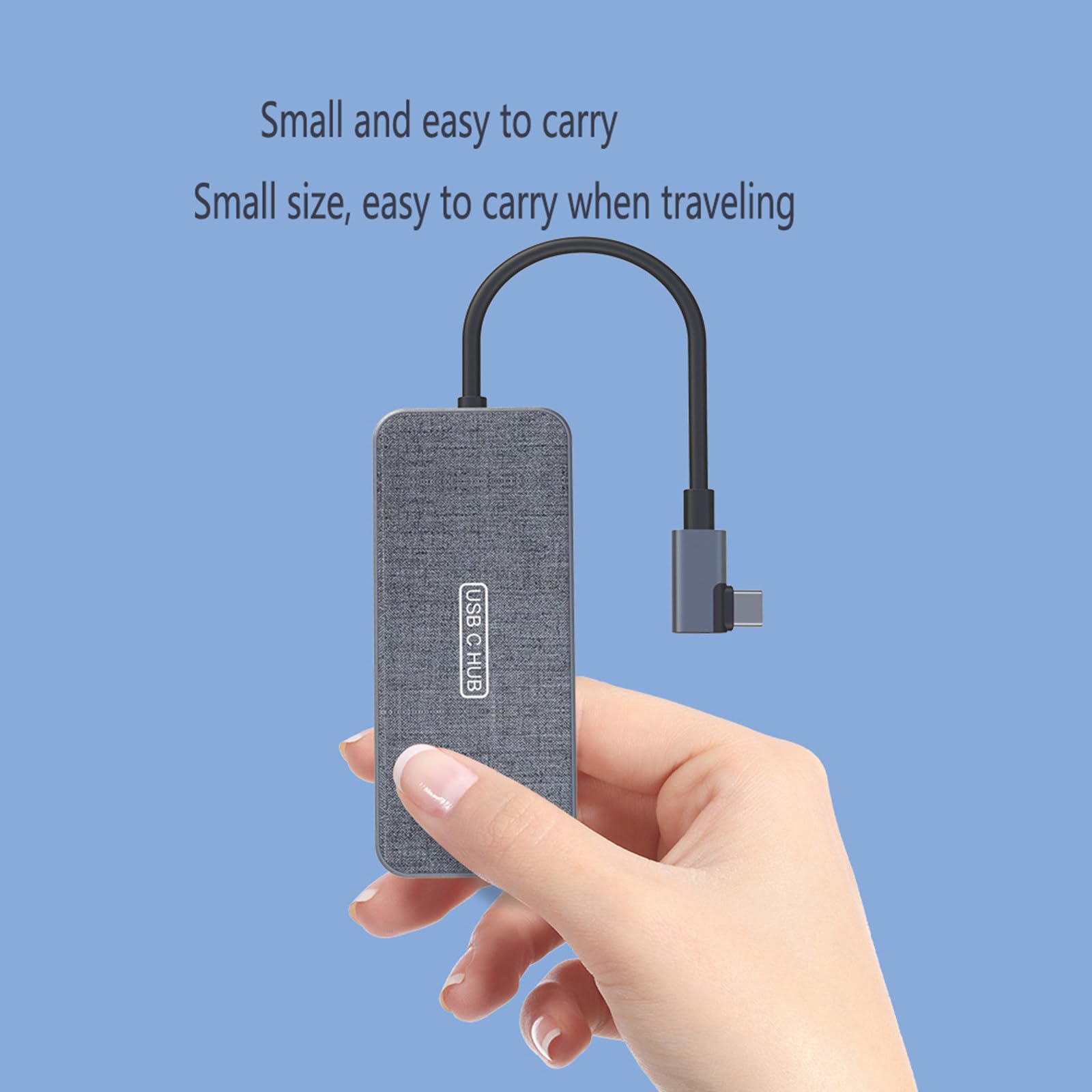 RIDAEX Docking Dock di Tipo C Dock di espansione Adattatore da USB-C a Hdmi Splitter 3.0 Convertitore per Laptop Pannello in Tessuto Telaio in Lega