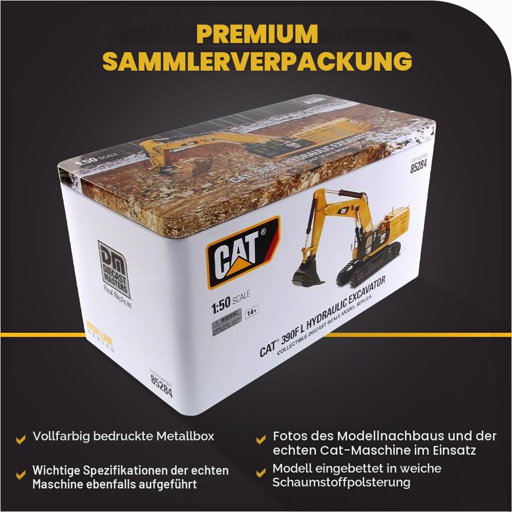 1:50 Caterpillar 390F L Hydraulischer Bagger - High Line Serie von Diecast Masters - 85284