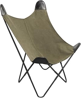 THE HOME DECO FACTORY Butterfly BUTACA Mariposa Verde HD3655-LGSP, algodón, Multicolor, 70 x 77 x 101 cm