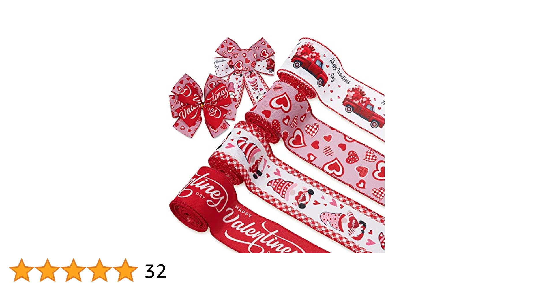 Love♡ribbon Amazon.com: AnyDesign Valentine's Day Wired Edge Ribbon 2.5