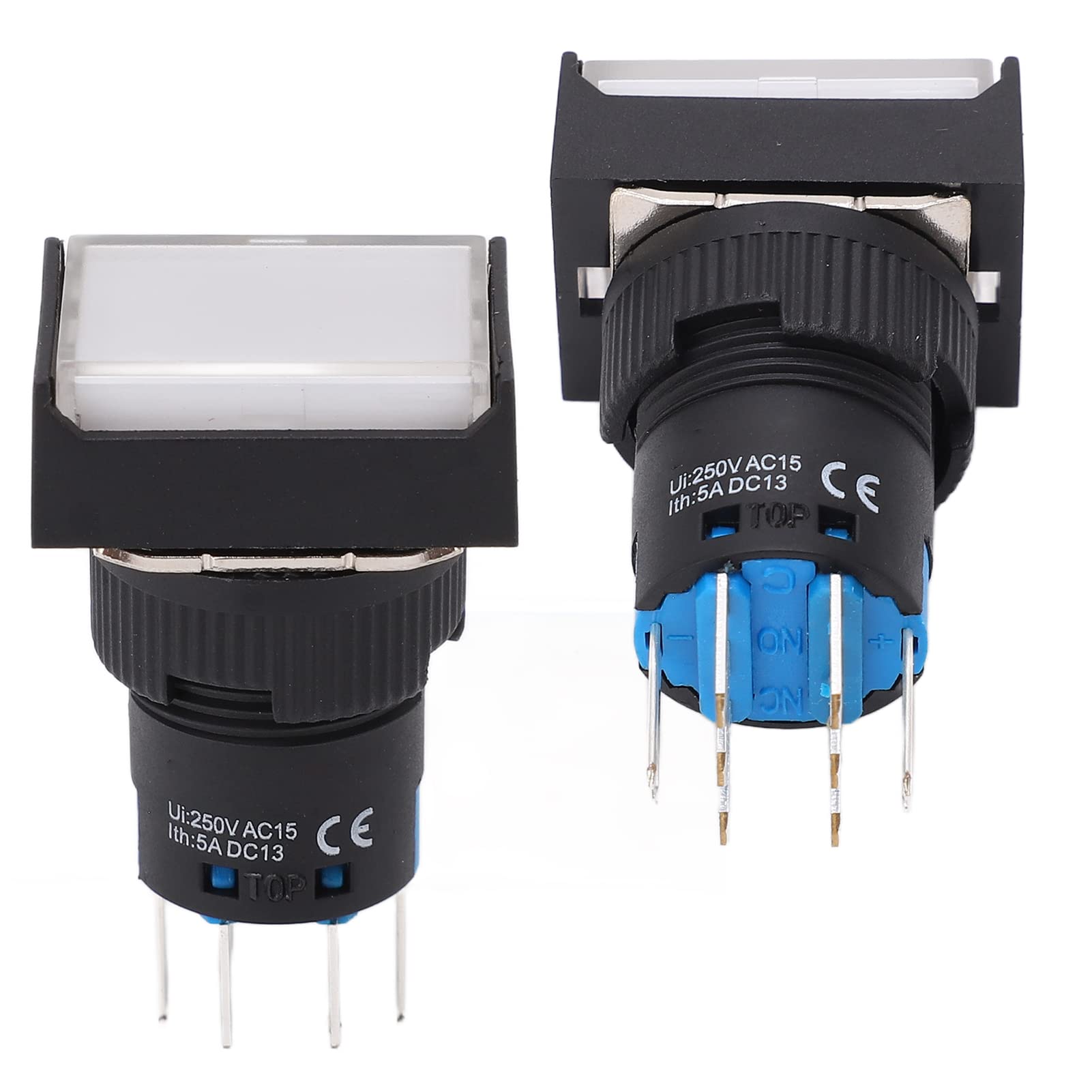 Cocoarm Interruptor de Botón ABS Botón de Encendido 25 Piezas AC DC 24 V 5 A con Indicador de Luz Aislamiento de 250 V para Equipos de Control Industrial Máquina Panel Contactor de relé