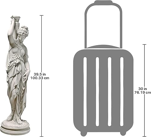 Miniatura 6 de Design Toscano KY799519 Dione The Divine Water Goddess - Estatua de jardín griego 39 pulgadas grande piedra antigua