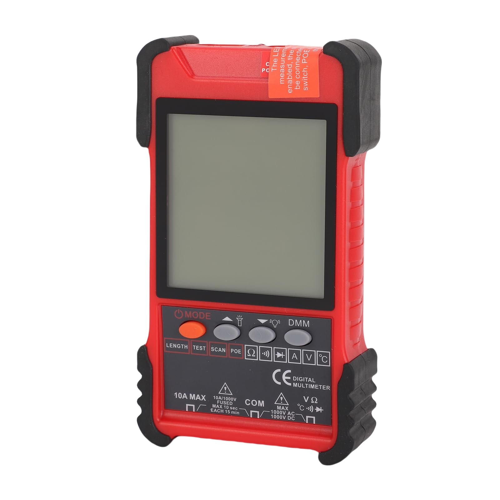 Cocoarm Testeur de Câble Réseau Portable ET616 Testeur de Câble Portable ABS Écran LCD Test POE Cartographie de Mesure de Longueur 400 M pour les Installateurs de Réseau Réparation de (ET618)
