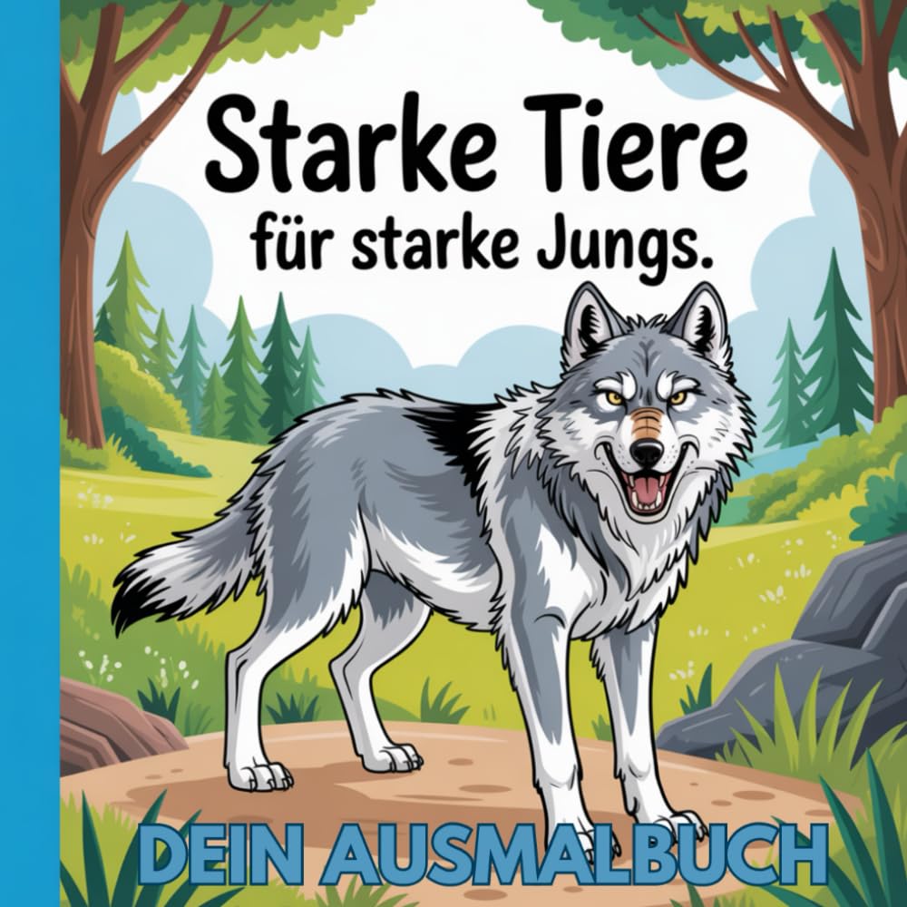 Starke Tiere für Starke Jungs: das große Ausmal-Abendteuer: Wilde Tiere für kreative Jungs ab 6 Jahren