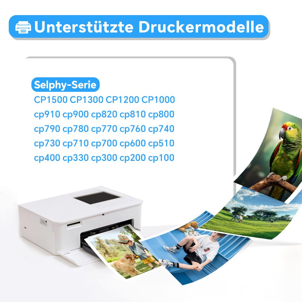 Ersatz für Canon Selphy KP-108IN Tinte und Fotopapier (3er-Pack, 108 Blatt, 100 x 148 mm), kompatibel mit Canon Selphy CP1500, CP1300, CP1200, CP1000, CP790, CP810 und CP910 Druckern