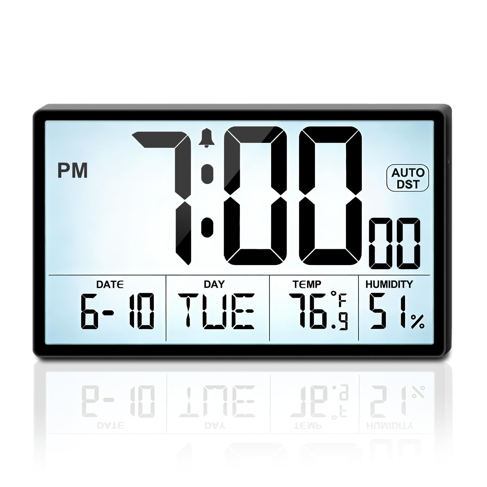 QINYUNE Adjustable Backlight 9 inch Digital Wall Clock