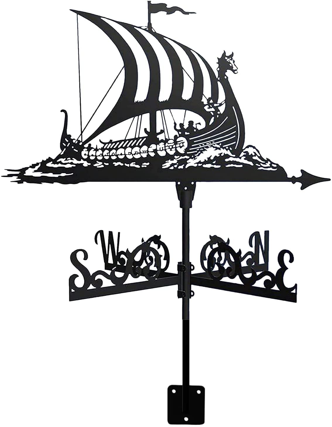 TAXXII wind vane Weathervane,Weathervane Metal Wind Vane Retro Weather Garden Patio Yard Ornament Decoration Weathervane for Farm Gazebo (Dragon Boat)