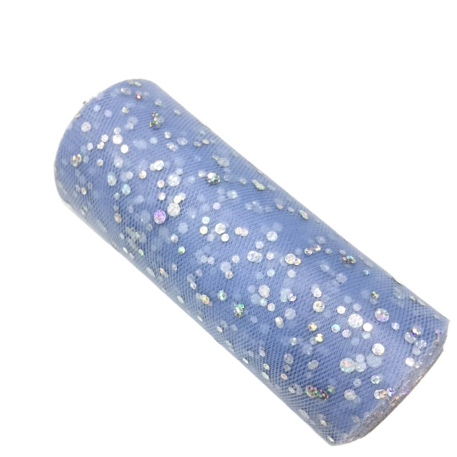 Tulle Fabric Roll 3Pcs Glitter Sequin Tulle Roll Fabric 6 Inch X 25 Yards Multiple Colors Can Be Used for Table Dresses Wedding Decorations Baby Shower(C21-Violet)