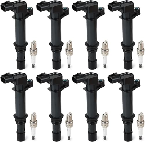 Miniatura 5 de HAYIAUTO Paquete de 8 bobinas de encendido UF270 y bujías de iridio 7092 compatibles con Do-dge Ram 1500DakotaDurango, para Je-ep Grand