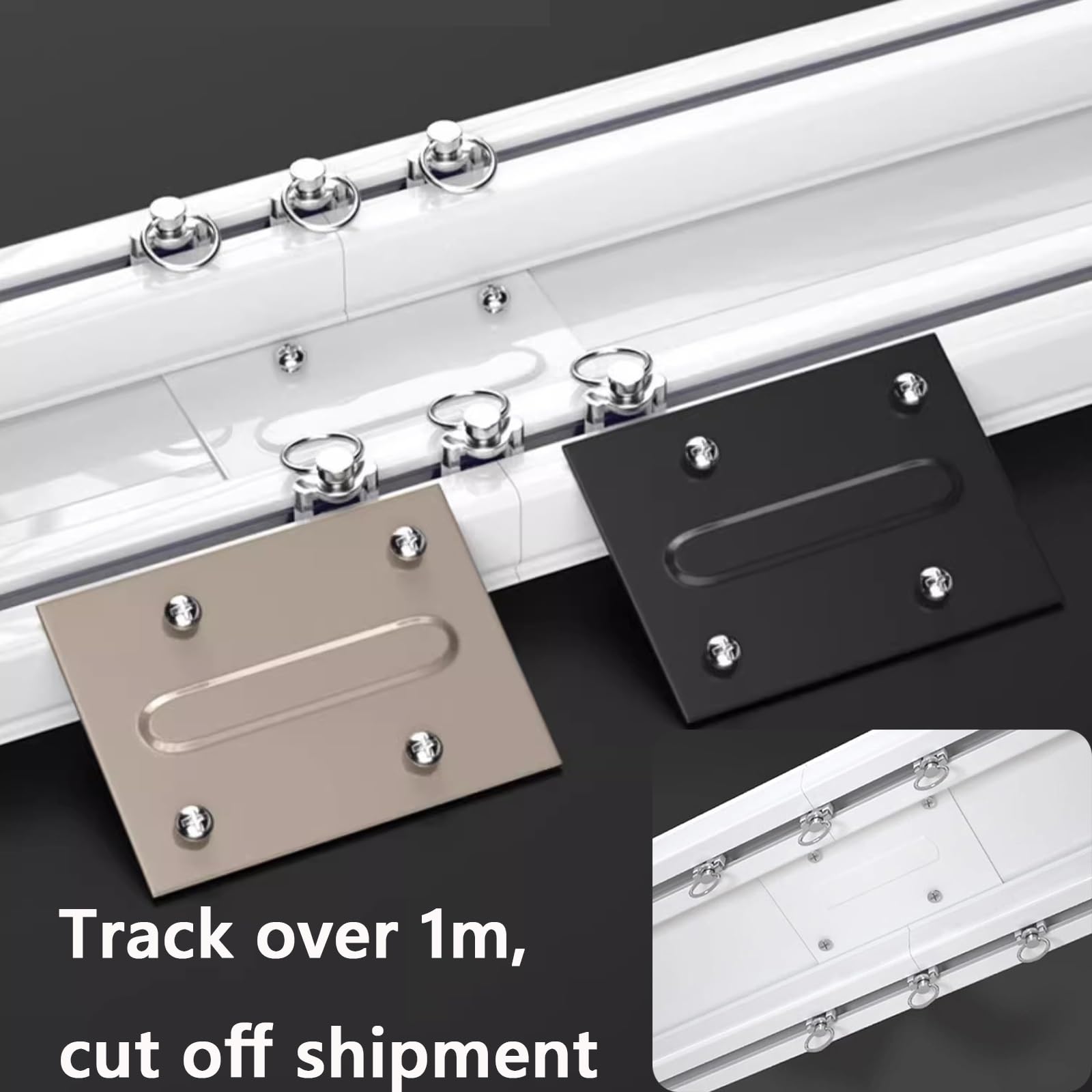 Amazon.com: Heavy-Duty Curtain Conjoined Double Track Ceiling