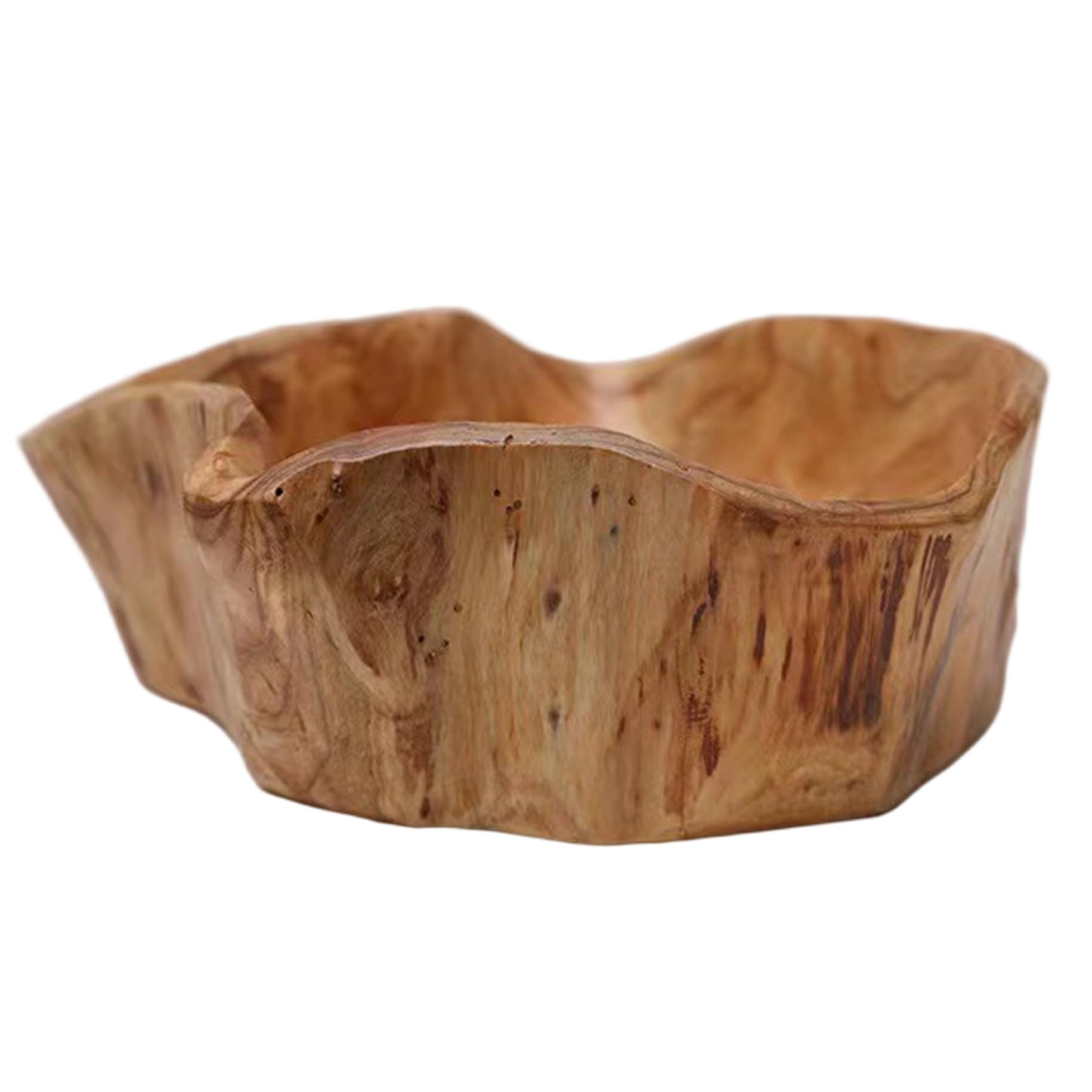 Bol en bois irrégulier de cuisine pour collation et salade fraîche