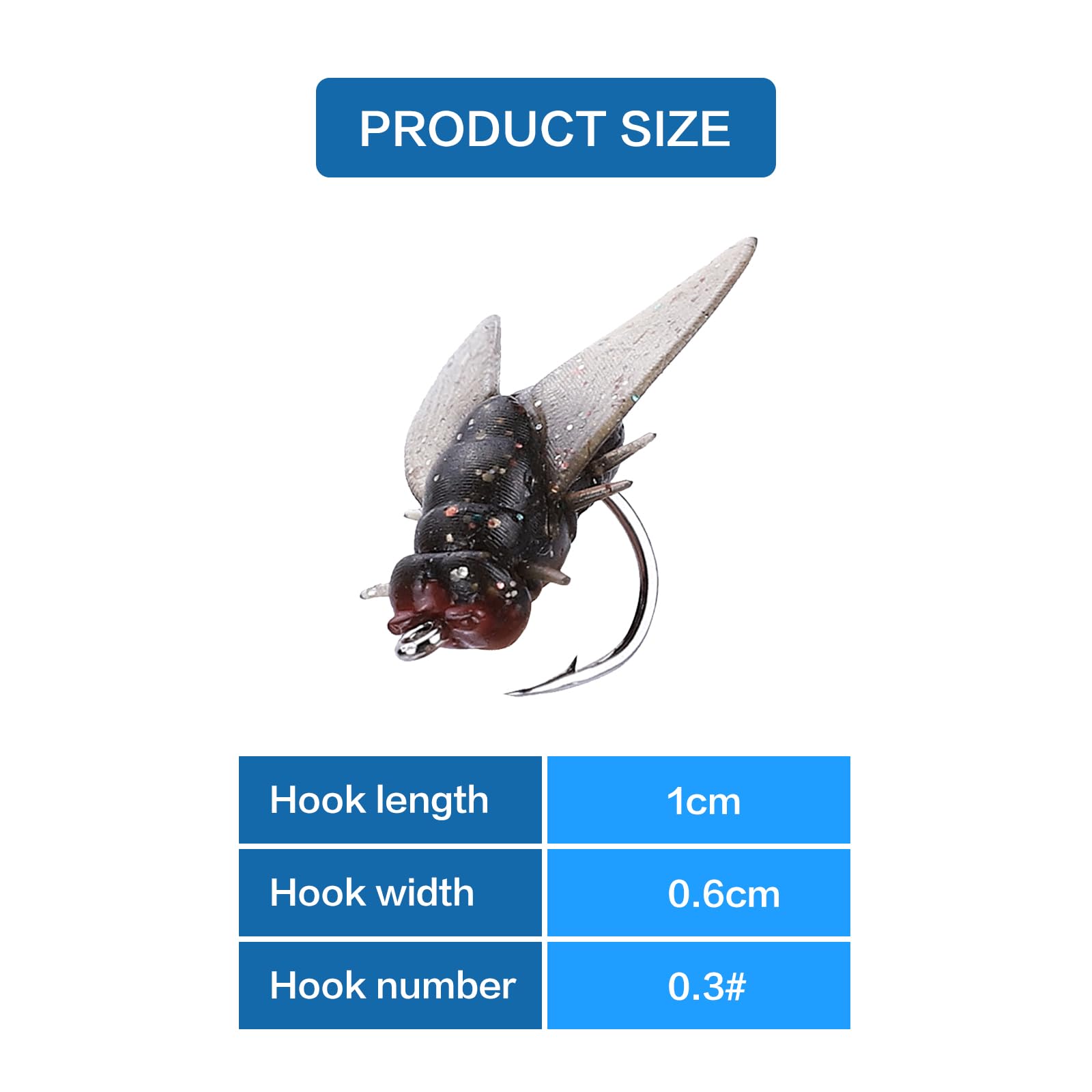 36Pcs Bionic Fly Fishing Lures Small Fly Fishing Flies for Trout Flies Soft Trout Fishing Lures Attractant Fishing Gear for Fly Fishing Accessories