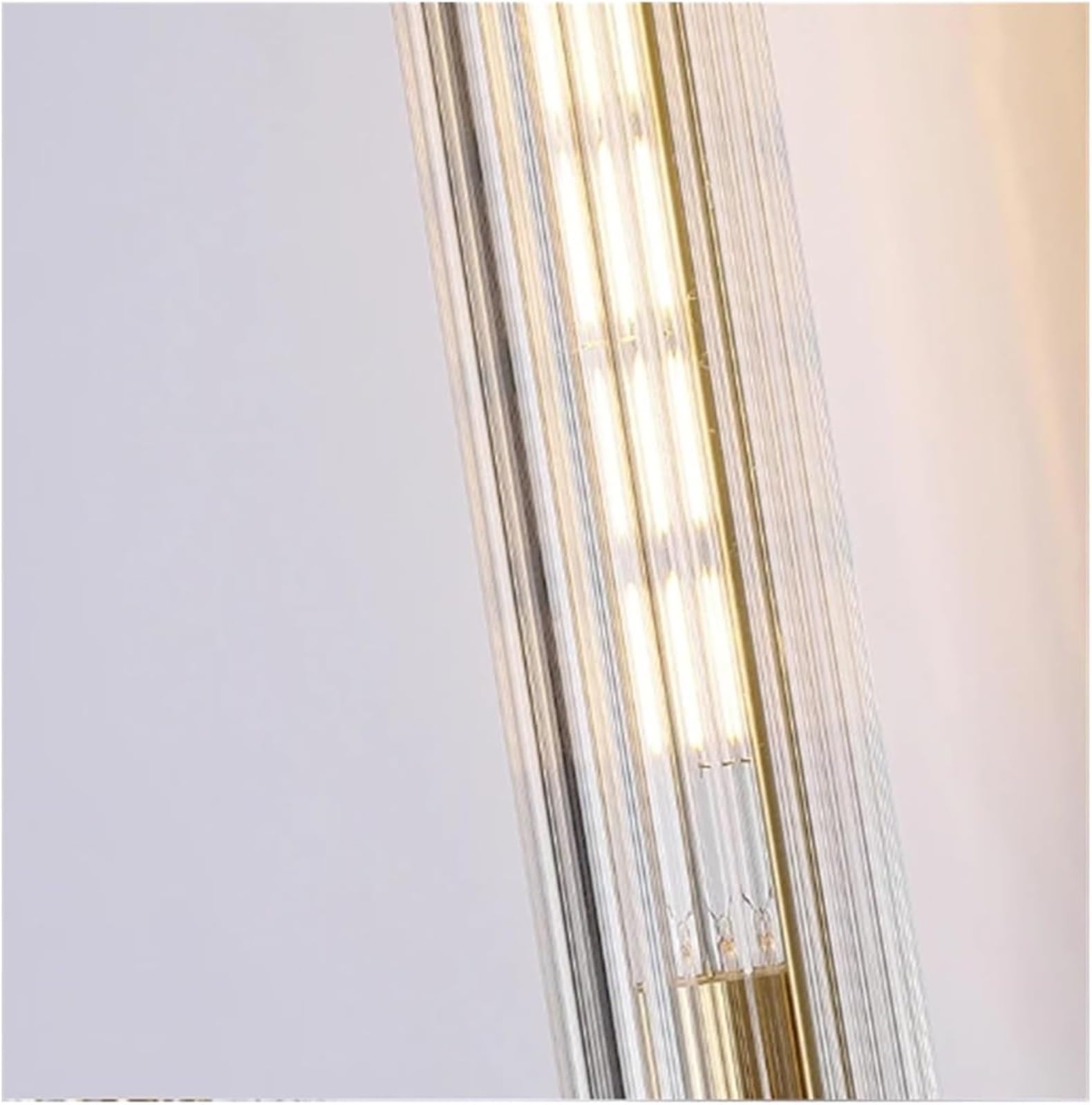 Mosiężna i szklana lampa ścienna - nowoczesna lampa dekoracyjna do przedpokoju i sypialni, kompatybilna z żarówkami E14, stylowa dekoracja domu - T-155