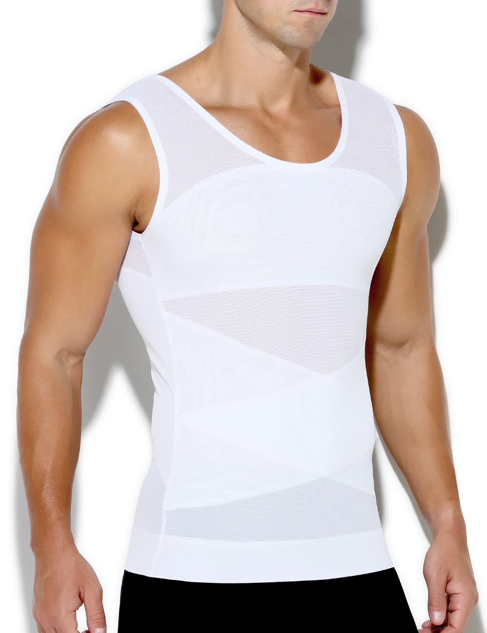 Casey Kevin Compressione Uomo Shapewear Canotta Contenitiva Snellente Intimo Modellante Dimagrante Fascia Pancia Sportivo Fitness Canottiera Canottiere Intimo Elasticizzato