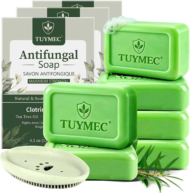 Sabonete em barra Tuymec com clotrimazol 1% e óleo de melaleuca, 6 barras em 3 caixas