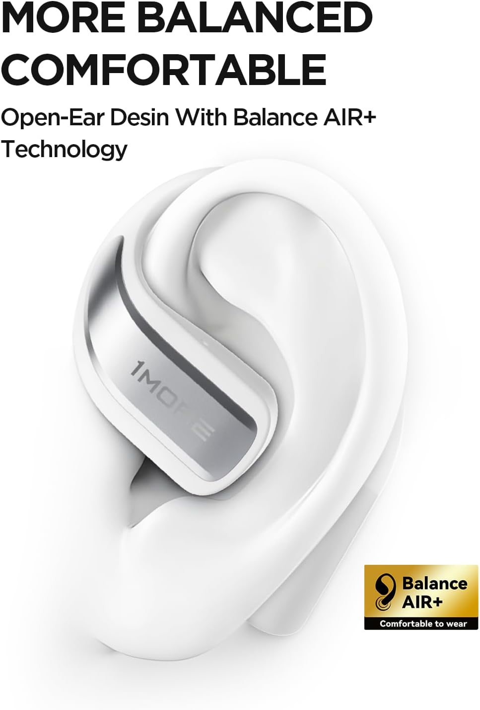 1MORE S70 Open Ear Headphones - True Wireless Bluetooth Earbuds, Comfortable Out of Ear Earbuds, Balance AIR+, IPX5 Waterproof, 40H Playtime, App Control, Clear Calls - Image 2