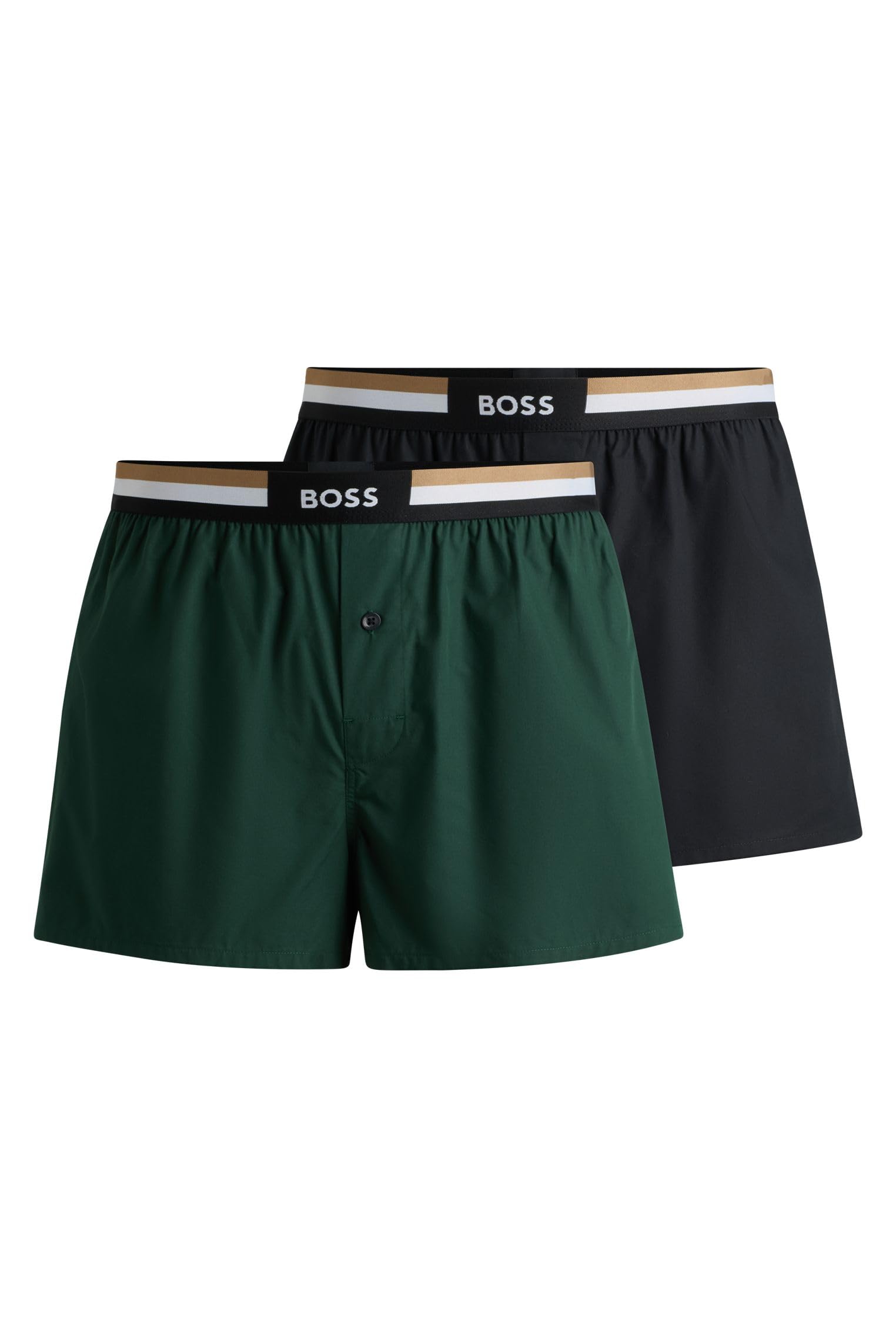 BOSS Men's 2P Boxer Shorts EW Pyjama_Pant, Open Green385, S