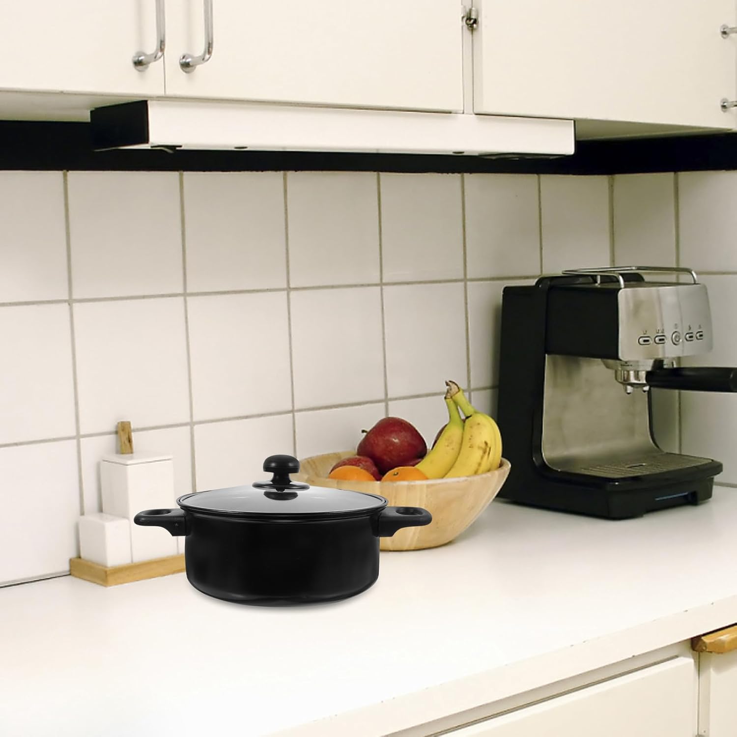 Luxshiny Cast Iron Skillet Set, 13 Pcs in 1 Set Seasoned Pots Pans Set Nonstick Frying Pans with Glass Lids Slotted Spatula Spoon Stovetop Wok Kitchen Cookware Kit