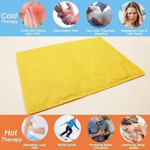 Miniatura 2 de Almohadillas de compresa de hielo, manta de hielo, paquete de hielo de enfriamiento universal, recuperación deportiva, durmientes calientes, terapia