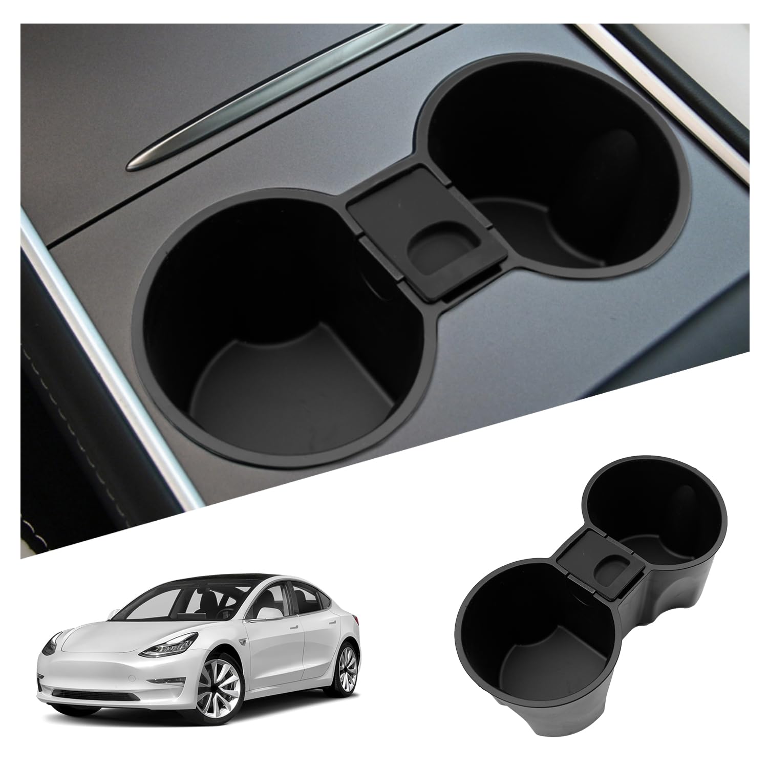Ruiya Scatole Portaoggetti Per Maniglia Auto: 4 Pezzi Per Tesla Model 3 (2018-2023) E Model Y (2021-2023)