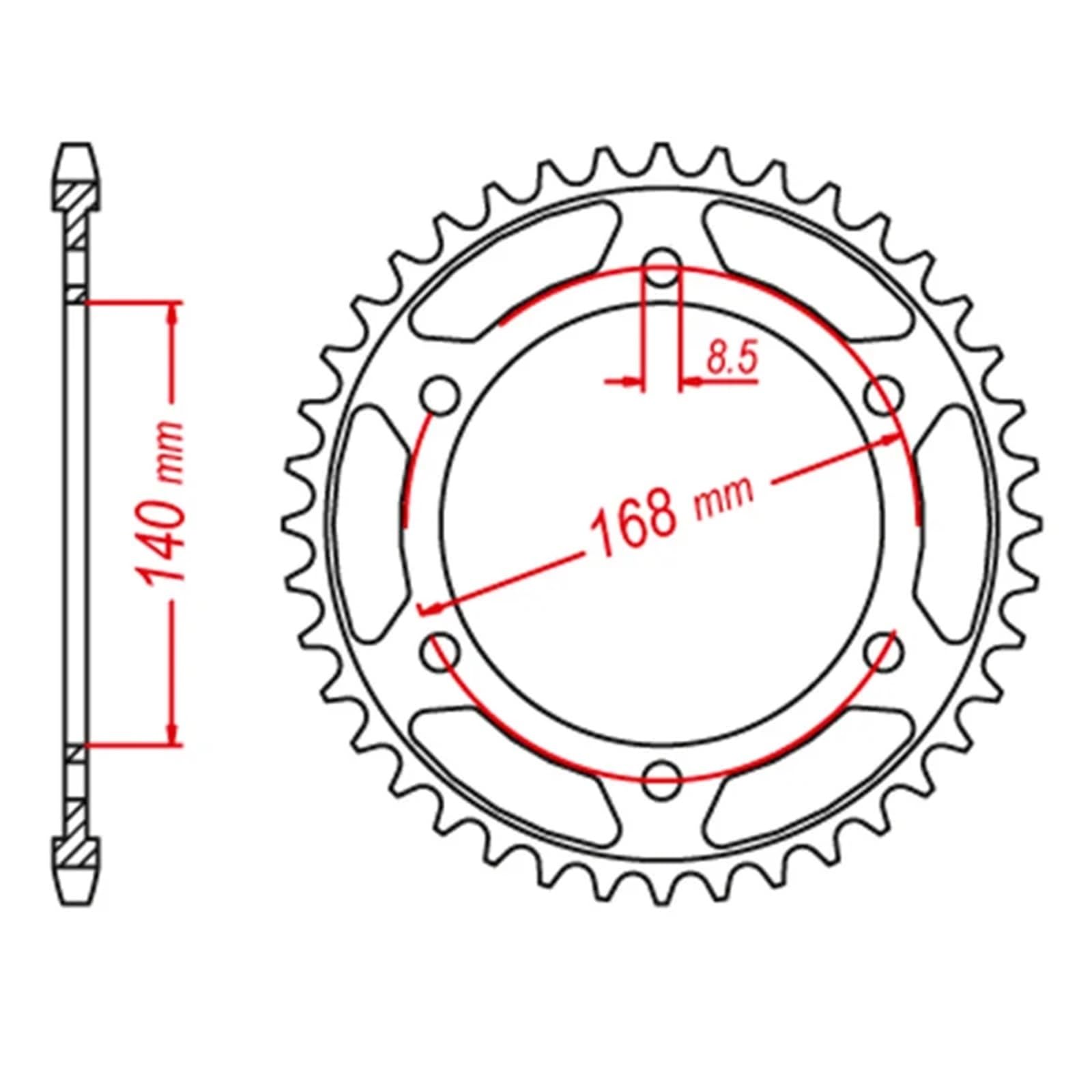 Motocicleta Piñón para BMW F800 GS F 800 K72 2008-2018 Piñón Y Corona para Motocicleta 520 CNC 16T 42T (Delantero Trasero)(16T 42T)