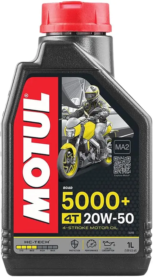 Óleo Lubrificante Motul 5000+ 4T 20W50, 1L