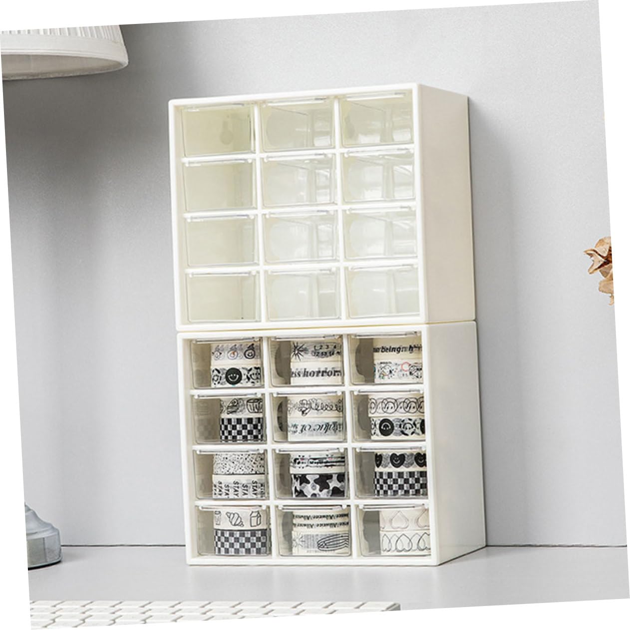 SHINEOFI Organizer Plastica per Scrivania Contenitore Portaoggetti in Plastica Organizer per Scatola per Trucco e Cancelleria
