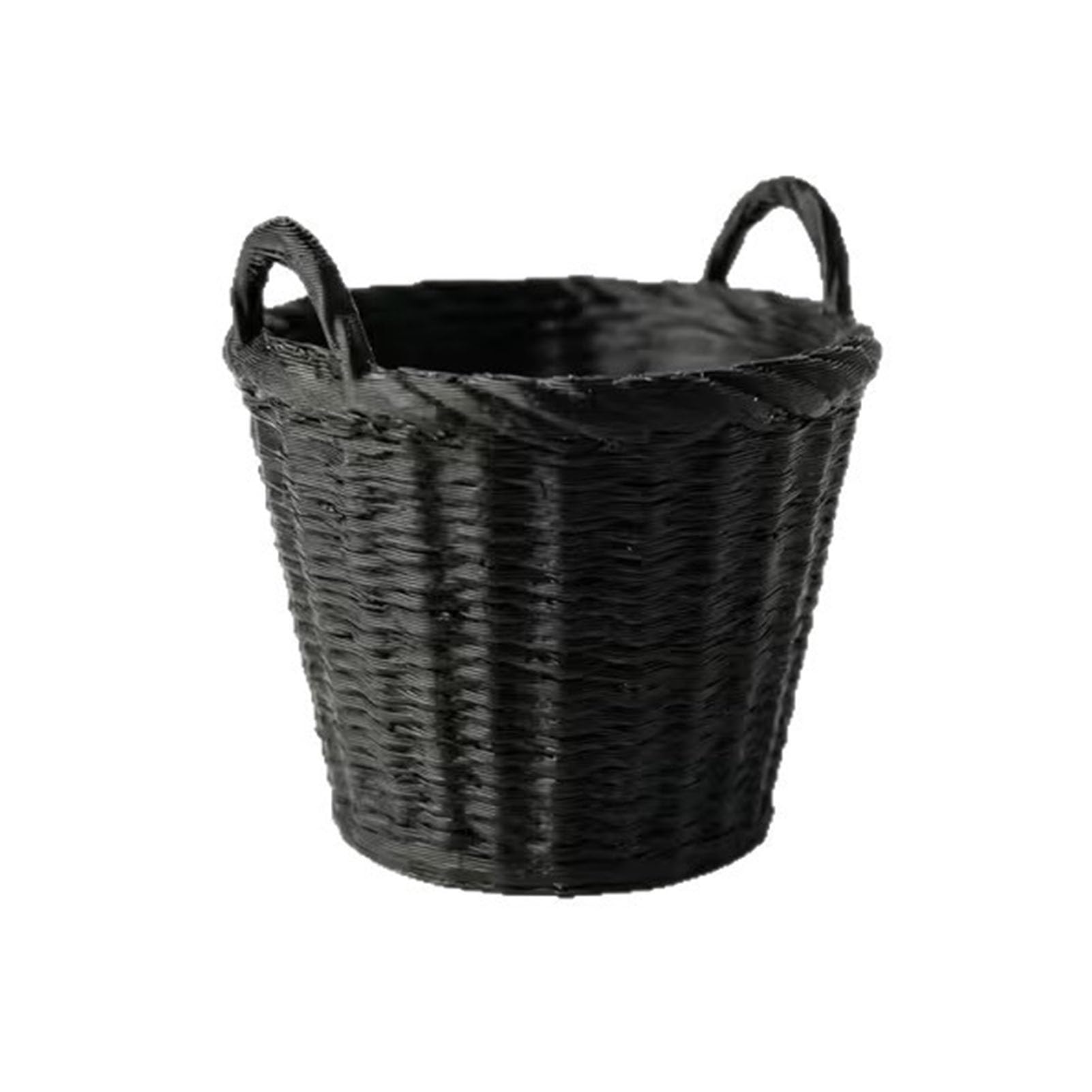 matumou 3D Printed Firewood Basket, Micro Landscape Ornament, Miniature Retro Weaving Texture Figurines, for Micro Landscape Scenes